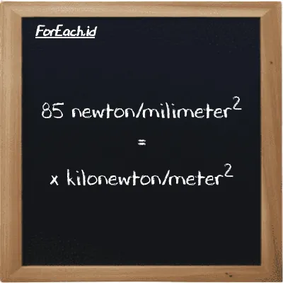 Contoh konversi newton/milimeter<sup>2</sup> ke kilonewton/meter<sup>2</sup> (N/mm<sup>2</sup> ke kN/m<sup>2</sup>)